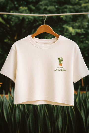 Cropped Eu Tenho Sete Espadas Off-White
