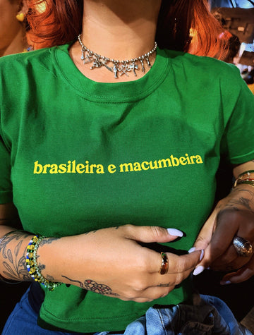 Cropped “brasileira e macumbeira”