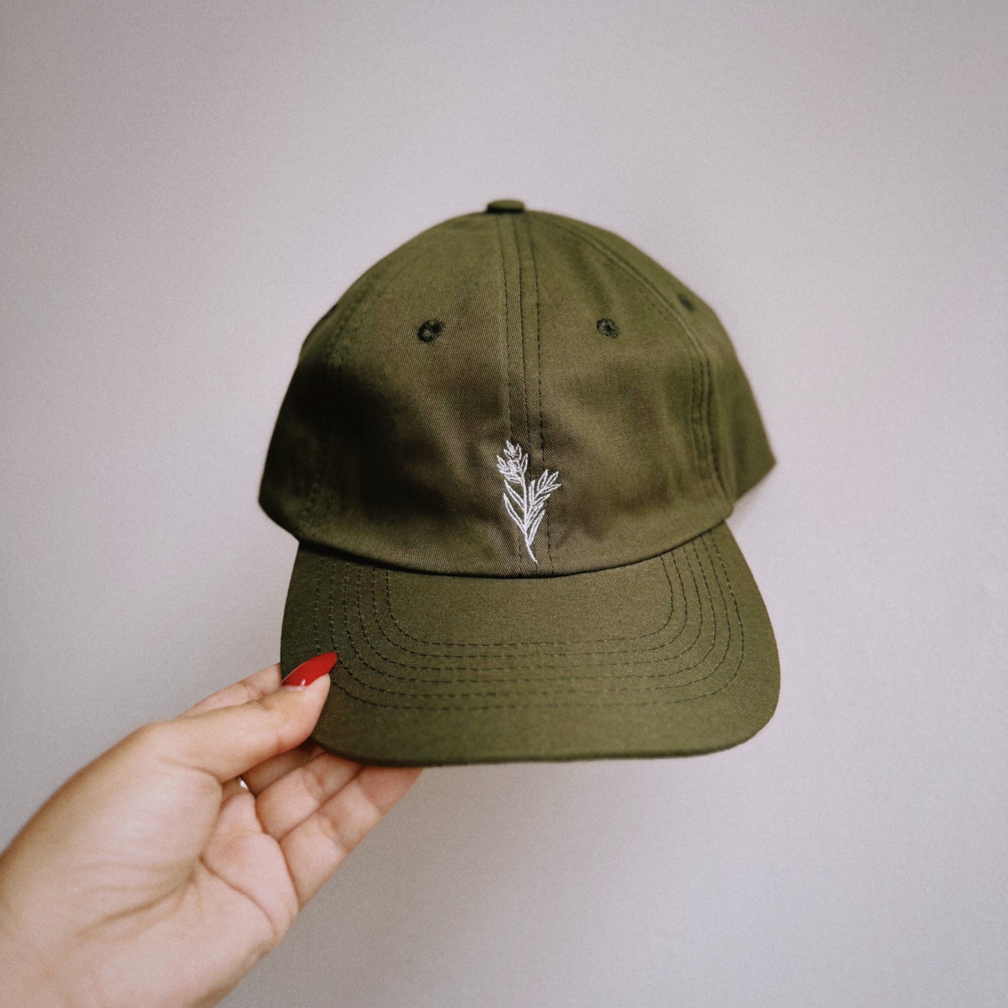 Boné Bordado Alecrim Verde