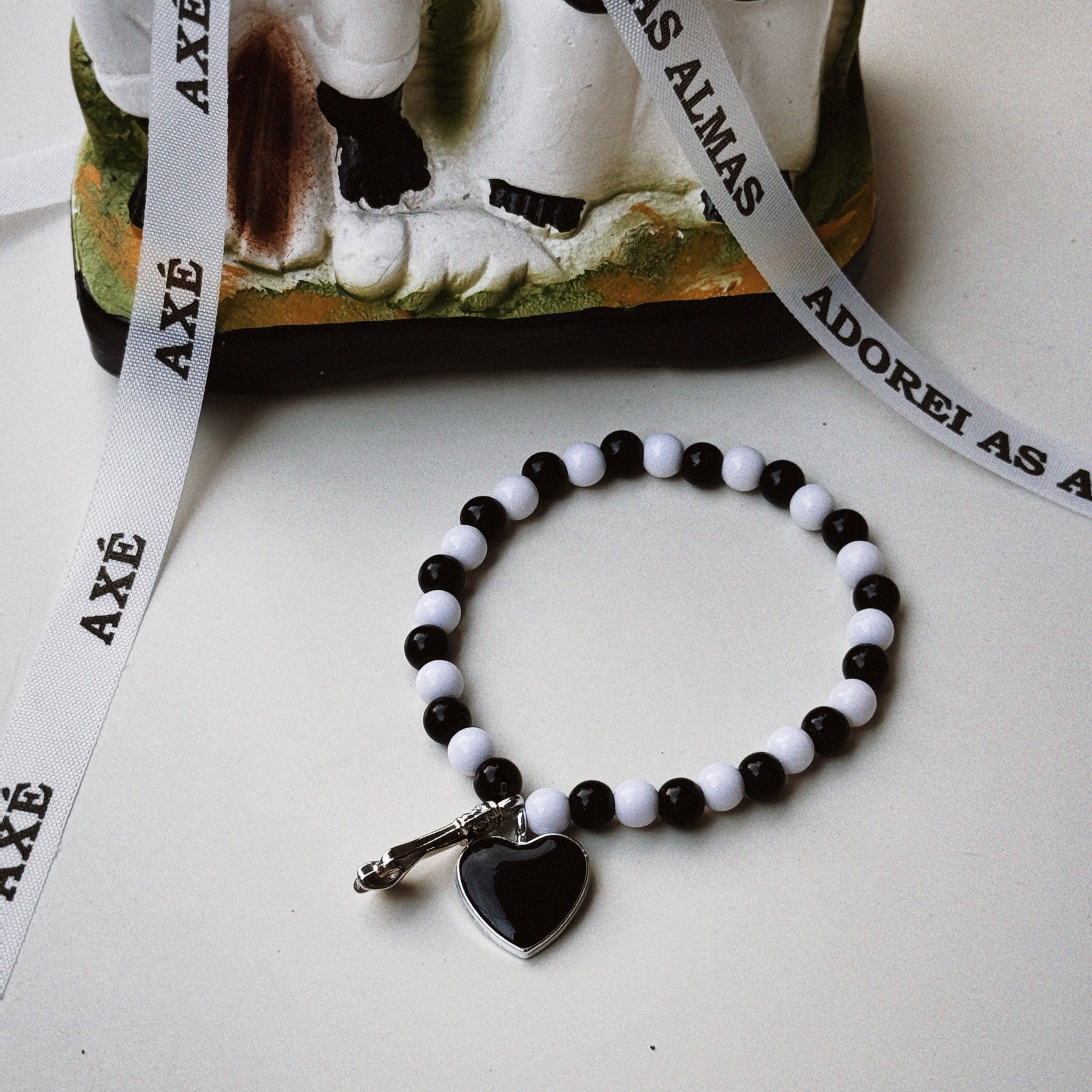 Pulseira Figa e Coração Pretos Velhos