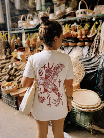 Camiseta Exu Laroyê Unissex Off-White